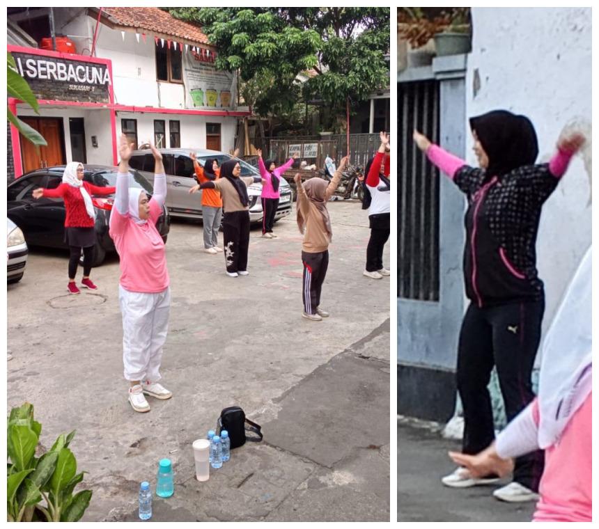 Senam Pagi PKK RW 02 Sukasari II: Sehatkan Badan, Eratkan Silaturahmi Warga
